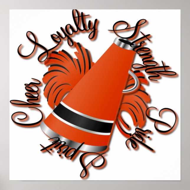 Affiche Qualités noires et orange (Devant)