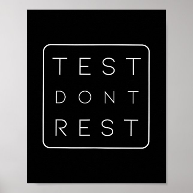 Affiche Quality Urance Software Tester Qa Engineer Geeks F (Devant)