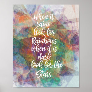 Affiche Quand il pleut, cherchez Rainbows, Dark Look Stars