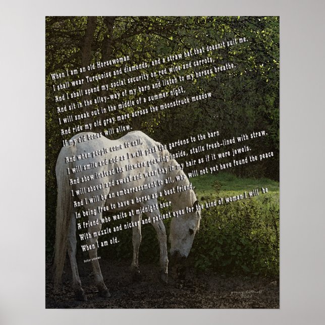 Affiche Quand je suis une vieille femme de cheval III (Devant)