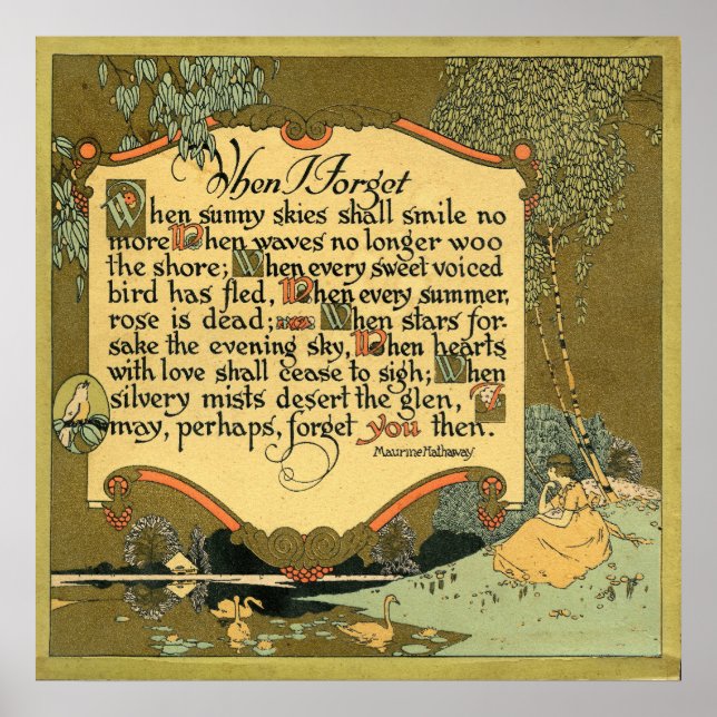 Affiche "Quand j'oublie" (Devant)