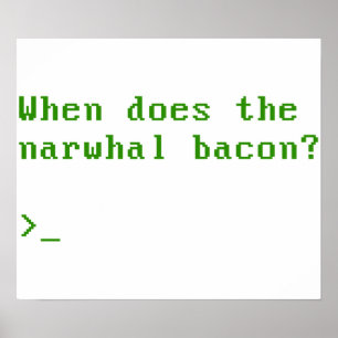 Affiche Quand la question Reddit VGA de Narwhal Bacon
