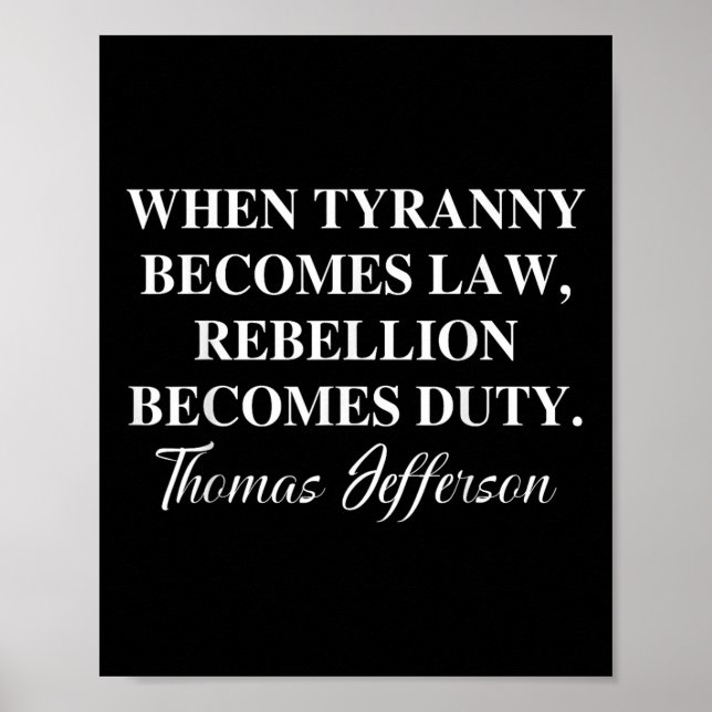 Affiche Quand la tyrannie devient loi, la rébellion devien (Devant)