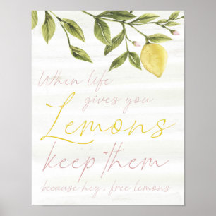 Affiche Quand la vie te donne des citrons