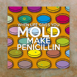 AFFICHE QUAND LA VIE VOUS DONNE MOLD FAIRE DE LA SCIENCE P<br><div class="desc">Quand La Vie Vous Donne La Moisissure Faire Pénicilline,  affiche scientifique humoristique. Un design amusant inspiré de la science moderne pour engager et éclairer les enseignants de sciences classes,  les salles d'étudiants en sciences ou pour quiconque est fasciné par la science. Conçu par Thisisnotme©</div>