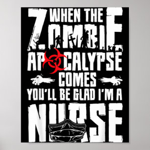 Affiche Quand L'apocalypse Des Zombies Arrive Vous Serez H