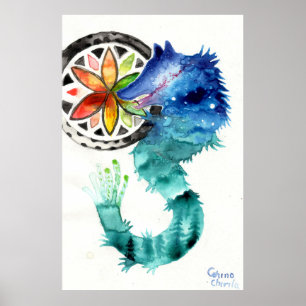 Affiche quand le loup dacien manque la forêt