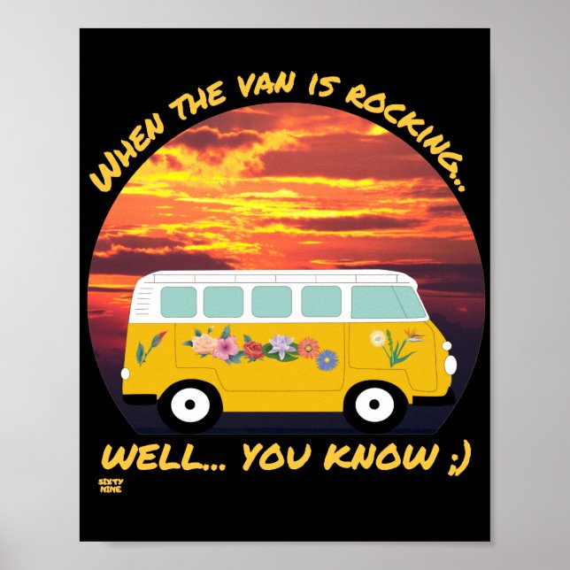 Affiche QUAND LE PANIER EST EN ROCKING... drôle de vanlife (Devant)