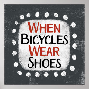 Affiche Quand les bicyclettes portent des chaussures Poste