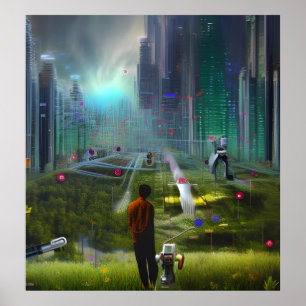 Affiche Quand les robots vont au Ciel, ils deviennent jard