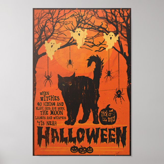 Affiche Quand Les Sorcières Vont À Riding Et Les Chats Noi (Devant)