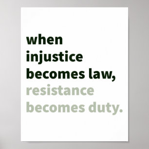 Affiche Quand l'injustice devient loi - la résistance devi