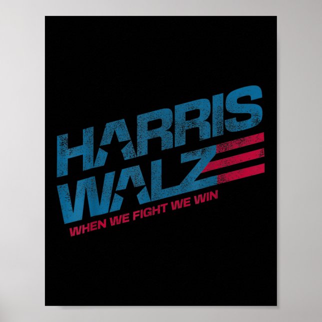 Affiche Quand nous combattons, nous gagnons Kamala Harris  (Devant)