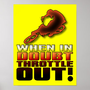 Affiche Quand on doute, accélère Moto cross tout-terrain P