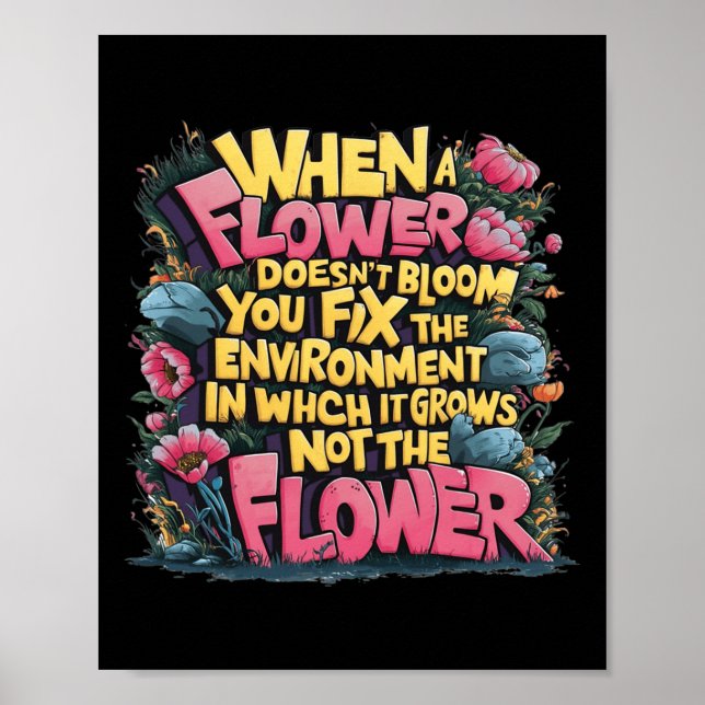 Affiche Quand une fleur ne fleurit pas l'enseignement spéc (Devant)