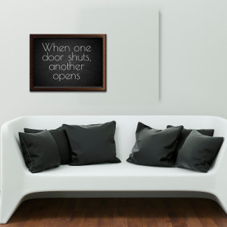 Affiche Quand une porte d'affiche inspirante