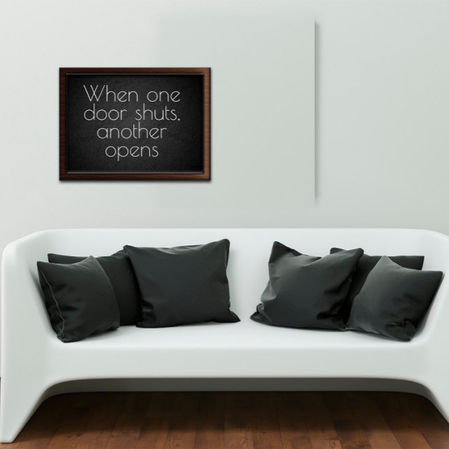 Affiche Quand une porte d'affiche inspirante (Créateur téléchargé)