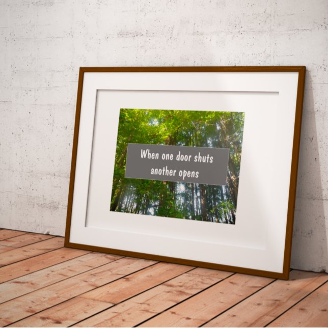 Affiche Quand une porte ferme une autre ouvre proverbe pos (Créateur téléchargé)