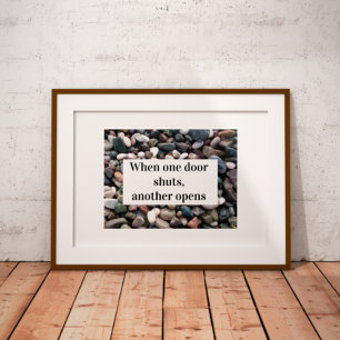 Affiche Quand une porte ferme, une autre ouvre une citatio