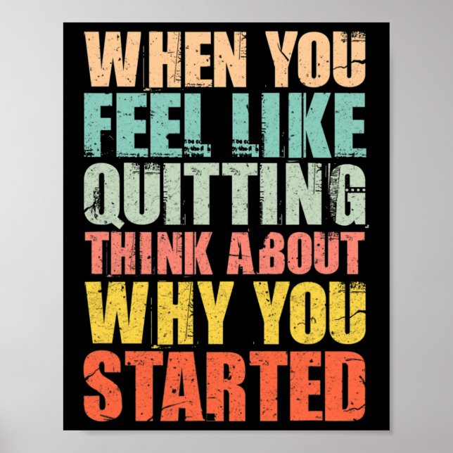 Affiche Quand Vous Avez Envie De Quitter, Rappelez-vous po (Devant)