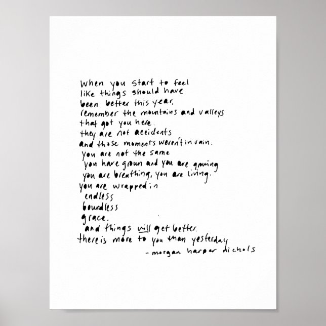 Affiche quand vous commencez à sentir que les choses devra (Devant)