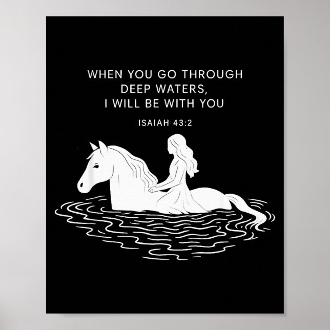 Affiche Quand vous passerez par les eaux profondes, je ser (Devant)