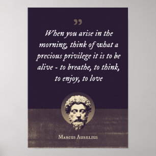 Affiche Quand vous vous levez le matin, pensez à ce qu'un