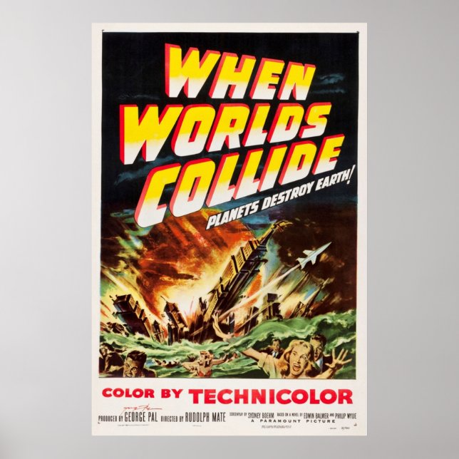 Affiche Quand Worlds Collide 1951 Retro Sci Fi Film Classi (Devant)
