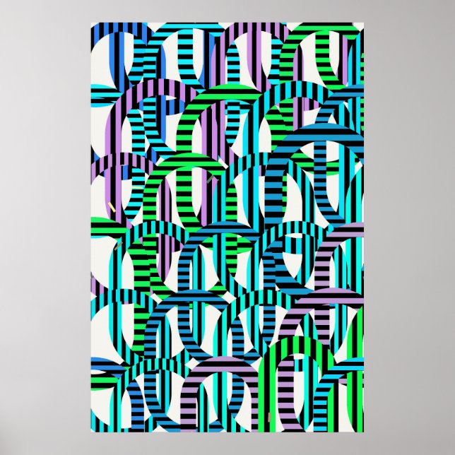 Affiche Quantum Physics Geometric Pattern  (Devant)