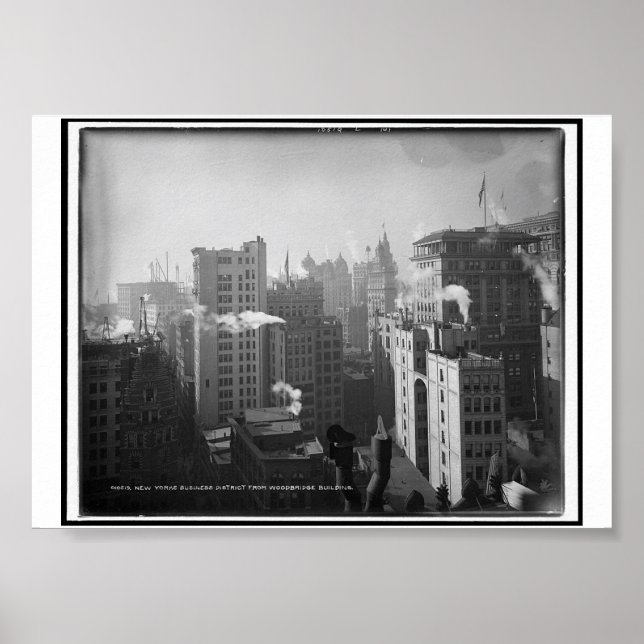 Affiche Quartier d'affaires de New York, Woodbridge Buildi (Devant)