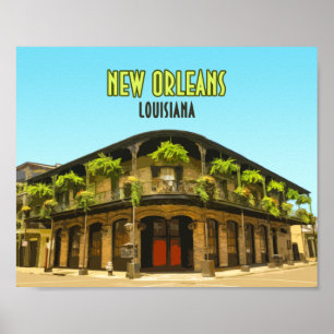 Affiche Quartier français de la Nouvelle-Orléans Louisiane