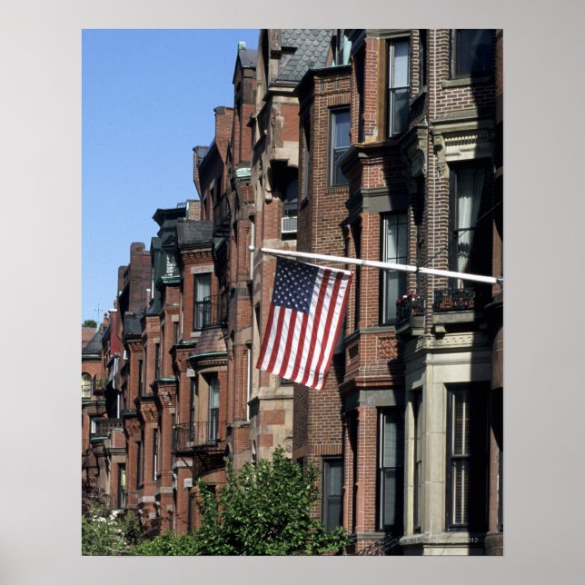 Affiche Quartier historique de Bay Area, Boston, Massachus (Devant)