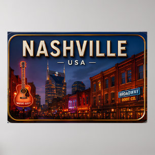 Affiche Quartier musical de Broadway à Nashville