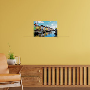 Affiche Quartier Nyhavn, Danemark,