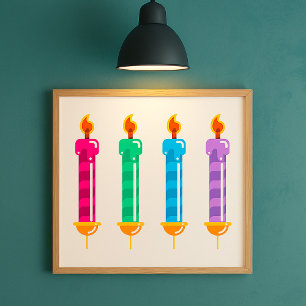 Affiche Quatre bougies