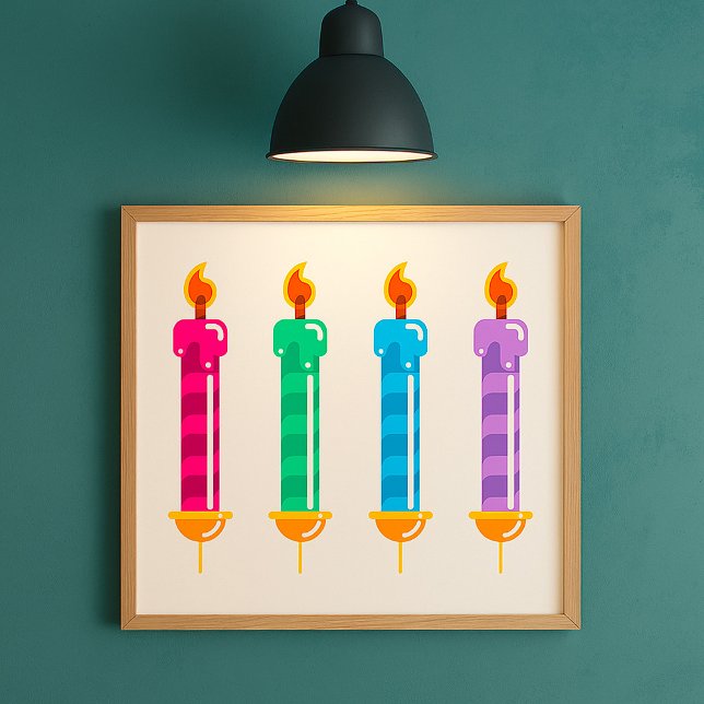 Affiche Quatre bougies (Créateur téléchargé)