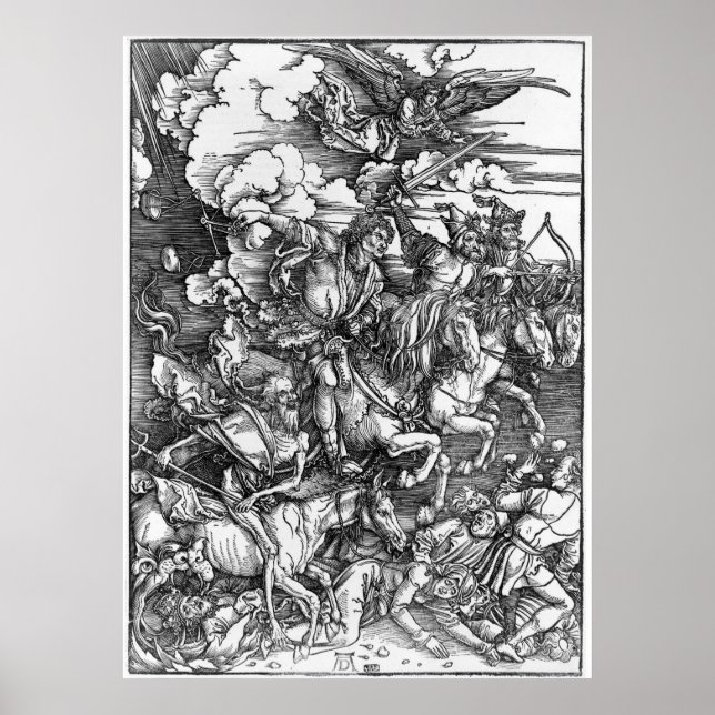 Affiche Quatre cavaliers de l'Apocalypse - Albrecht Durer  (Devant)
