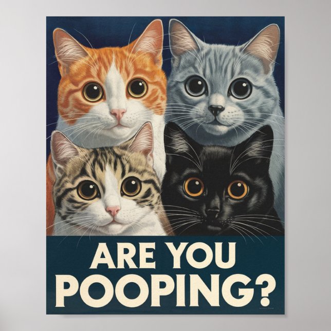 Affiche Quatre chats et une question : Est-ce que tu fais  (Devant)