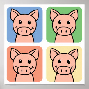 Affiche Quatre Cochons