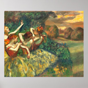 Affiche Quatre Danseurs Edgar Degas