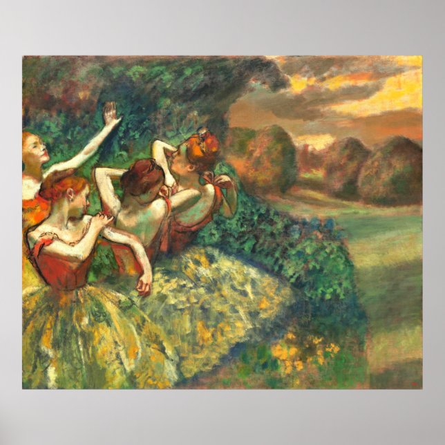 Affiche Quatre Danseurs Edgar Degas (Devant)