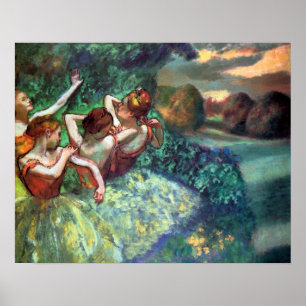 Affiche Quatre danseurs par Degas