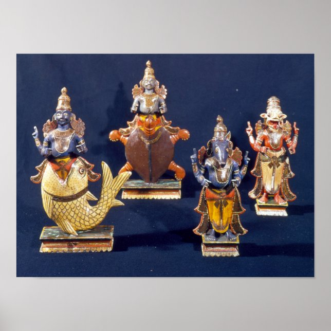Affiche Quatre des incarnations de Vishnu (Devant)
