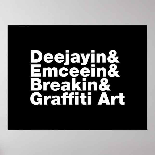 Affiche Quatre éléments de l'Hip hop (Devant)