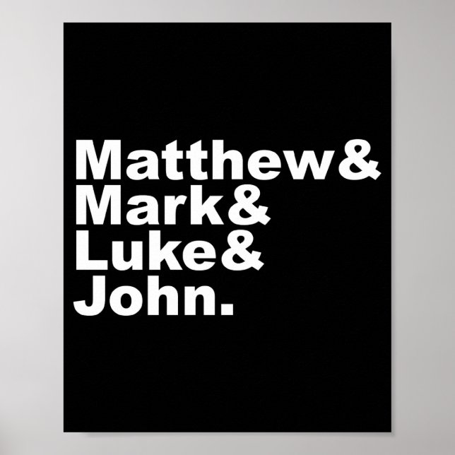 Affiche Quatre Évangiles Matthieu Marc Luc Jean Bible  (Devant)