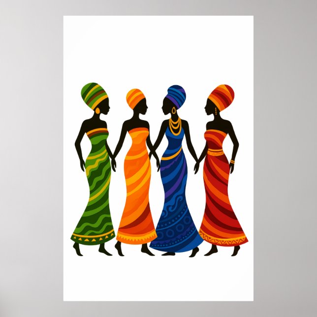 Affiche Quatre femmes africaines (Devant)