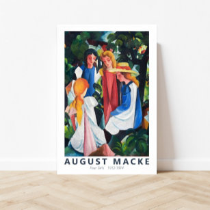 Affiche Quatre filles par August Macke