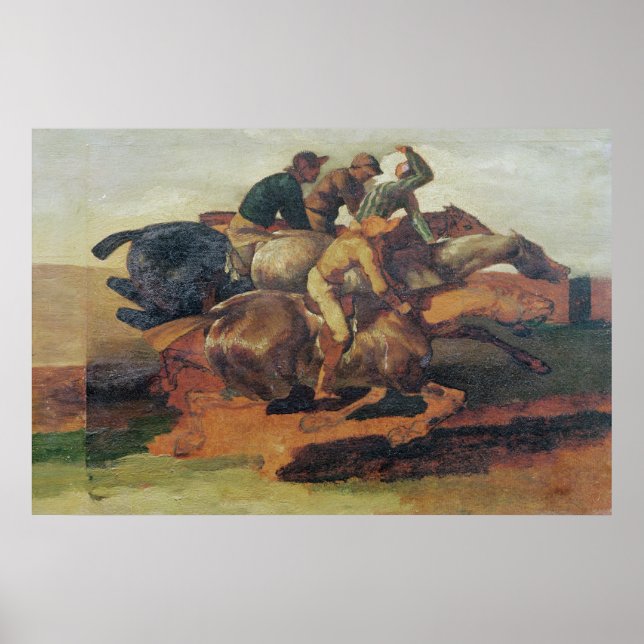 Affiche Quatre Jockeys Galloping (Devant)