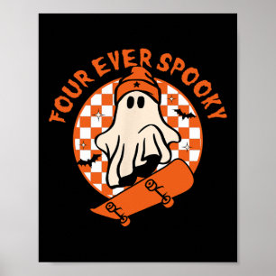 Affiche Quatre Jour Éffrayant 4e anniversaire Halloween Sk