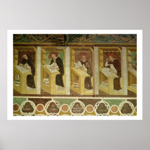 Affiche Quatre moines dominicains à leurs bureaux, du cycl